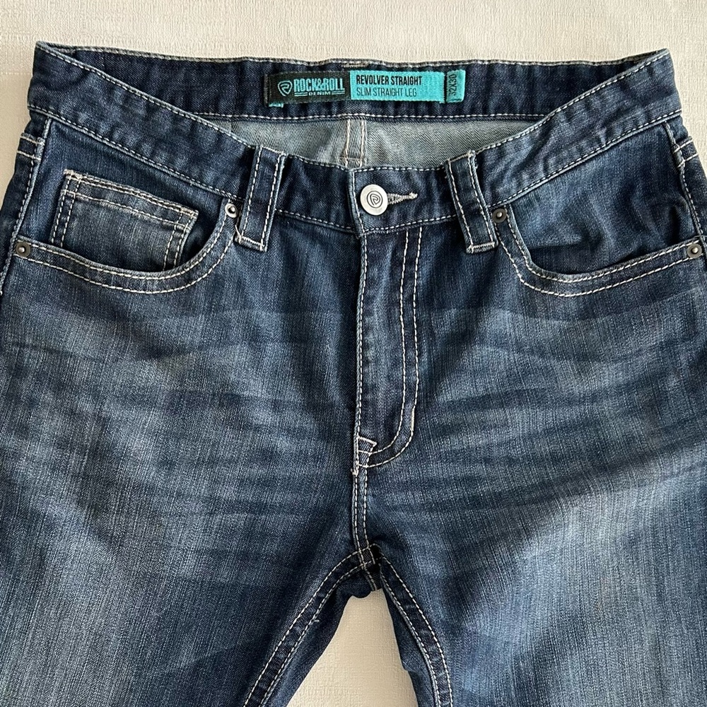 Rock & Roll Denim Revolver Straight Jeans